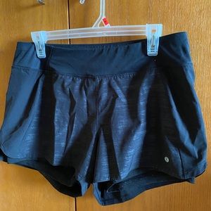 Black running shorts
